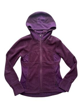 prAna Full Zip Hoodie Sz:M Purple Fleece Athletic Activewear Yoga Outdoor Jacket